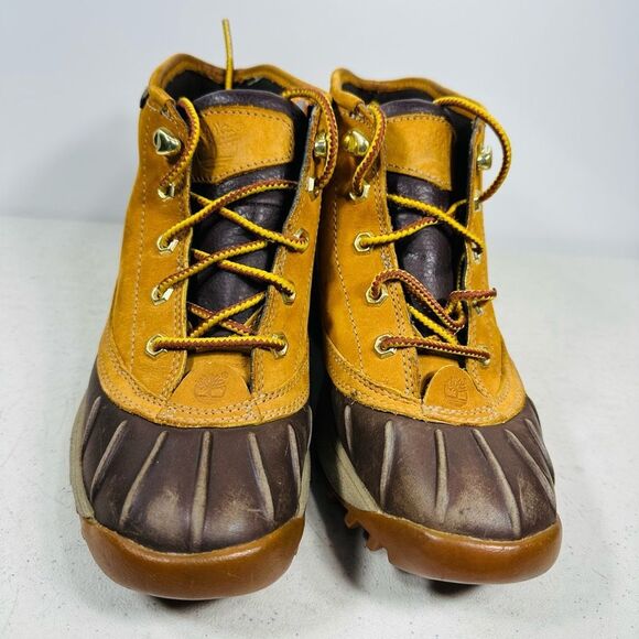 TIMBERLAND NELLIE WOMEN'S 8M WATERPROOF ANKLE BOOT WHEAT YELLOW CHUKKA 86621 - Picture 3 of 7